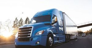 Front of a Freightliner