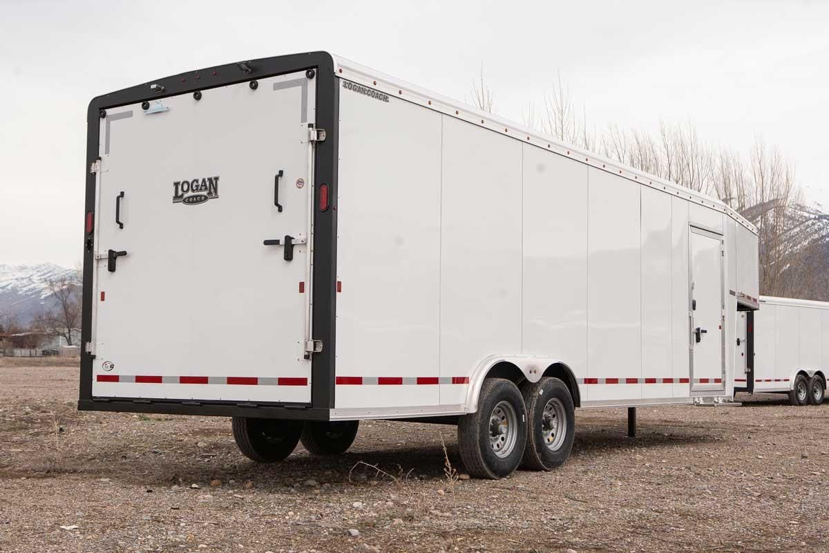 Logan Coach Contractor Specialty Trailer from the back