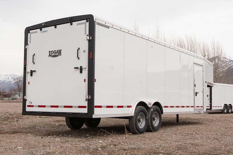Logan Coach Contractor Specialty Trailer from the back