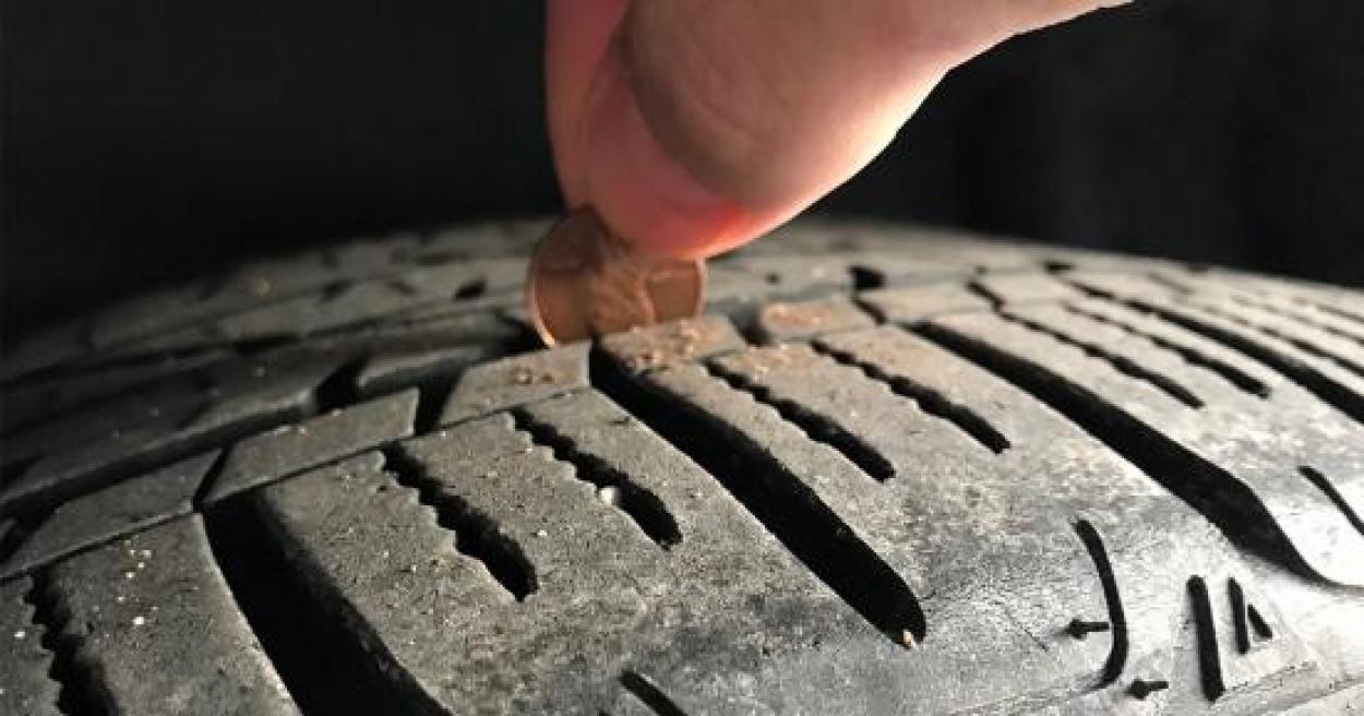 Tire tread depth test