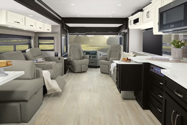 Cabin inside a Class A RV