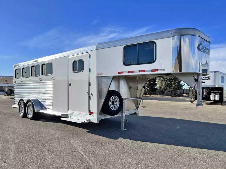 Exterior of a Cimarron living quarters trailer