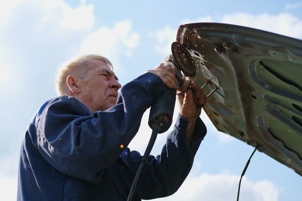 Car professional working on a vehicle