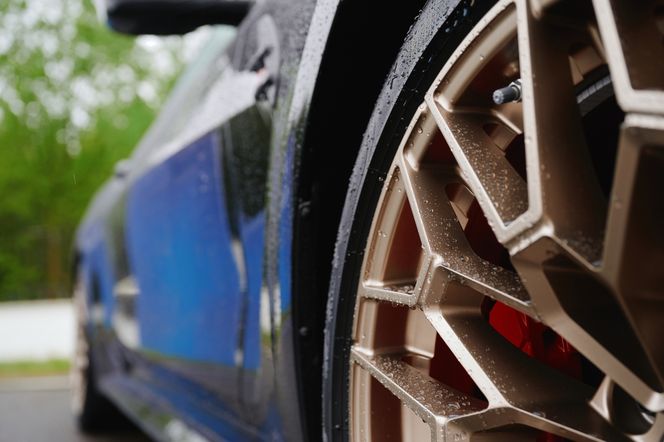 Close-up of a car wheel