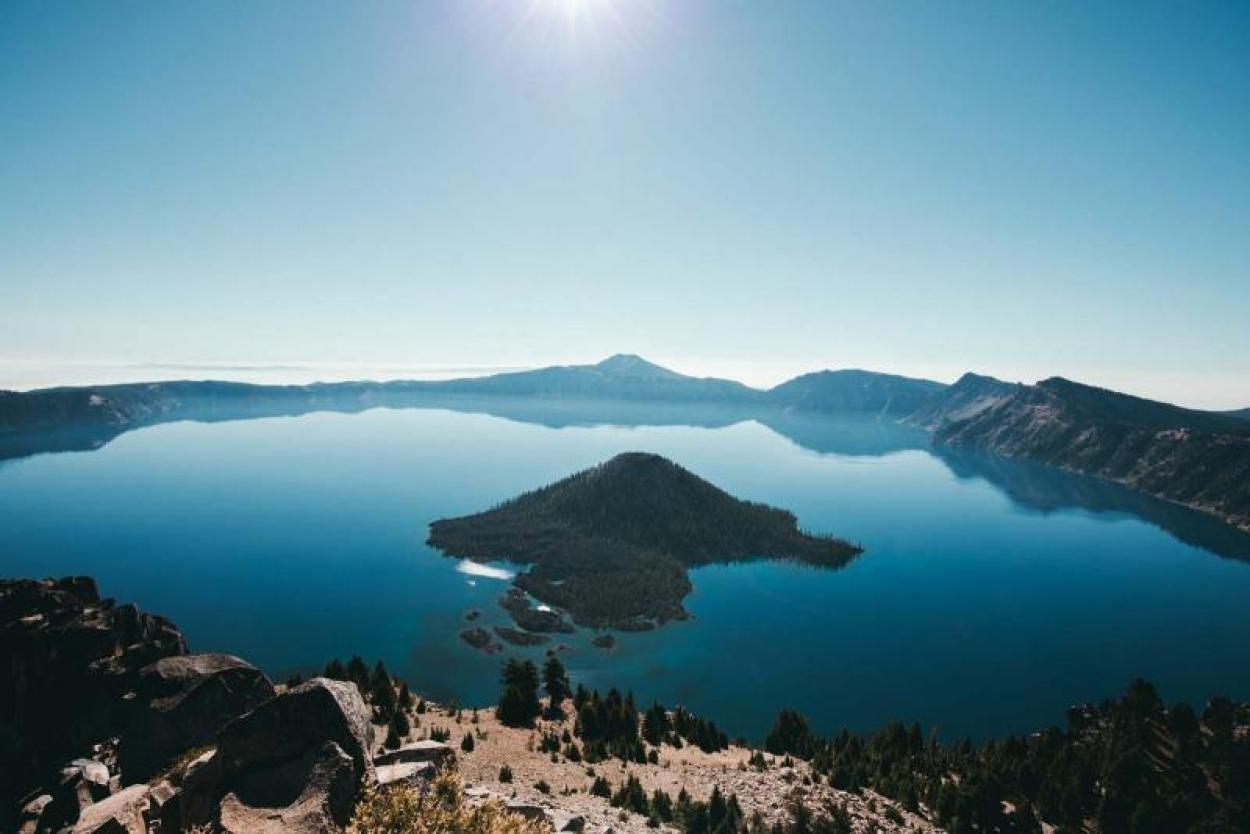Aerial view of Crater Lake