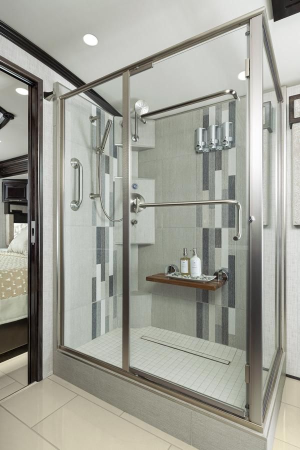 Shower inside the London Air RV