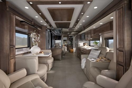 Front to back view inside the Newmar Mountain Aire