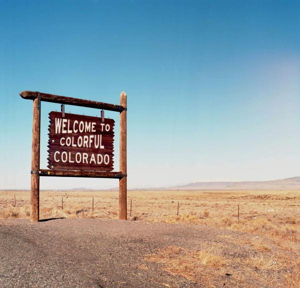 Welcome to Colorful Colorado welcome sign in Colorado