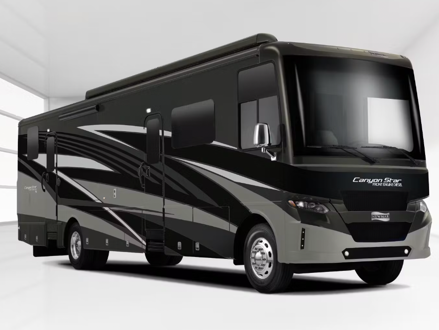 Front of a Newmar RV
