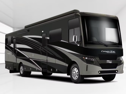 Front of a Newmar RV