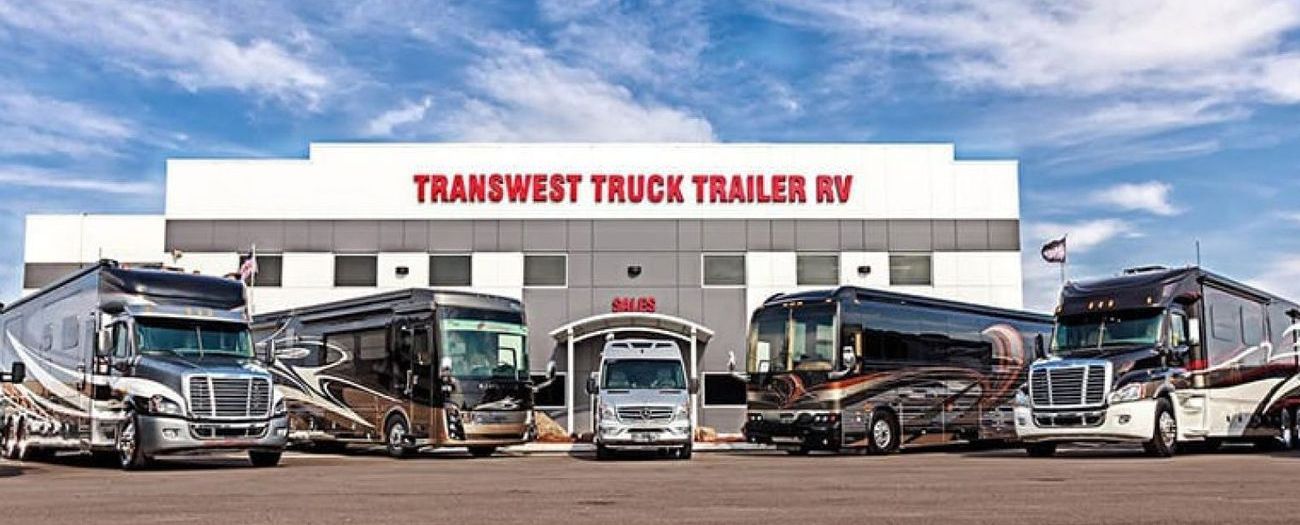 Lineup of RVs in Frederick Colorado