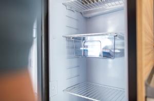 Inside a very clean RV refrigerator