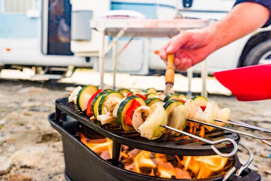 campingtisch mit bank Outdoor Camping-Garnitur