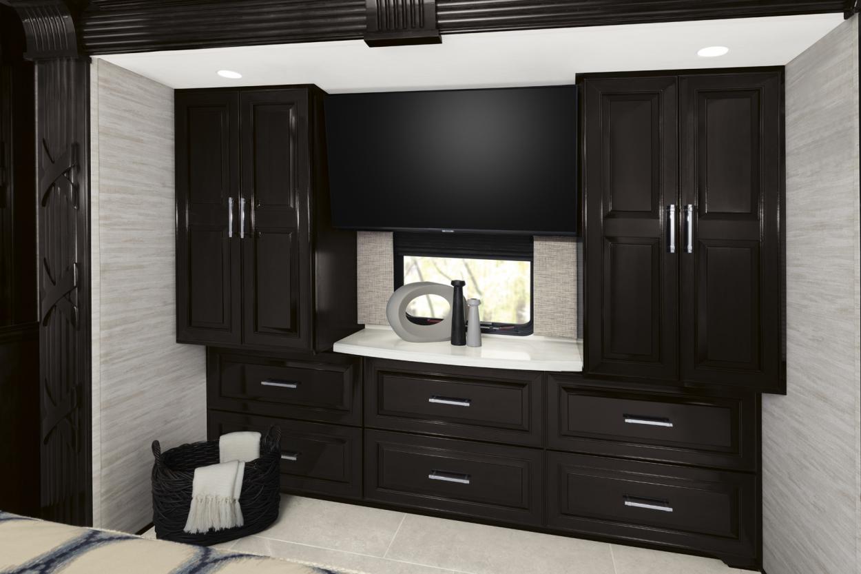 Bedroom storage within the Supreme Aire