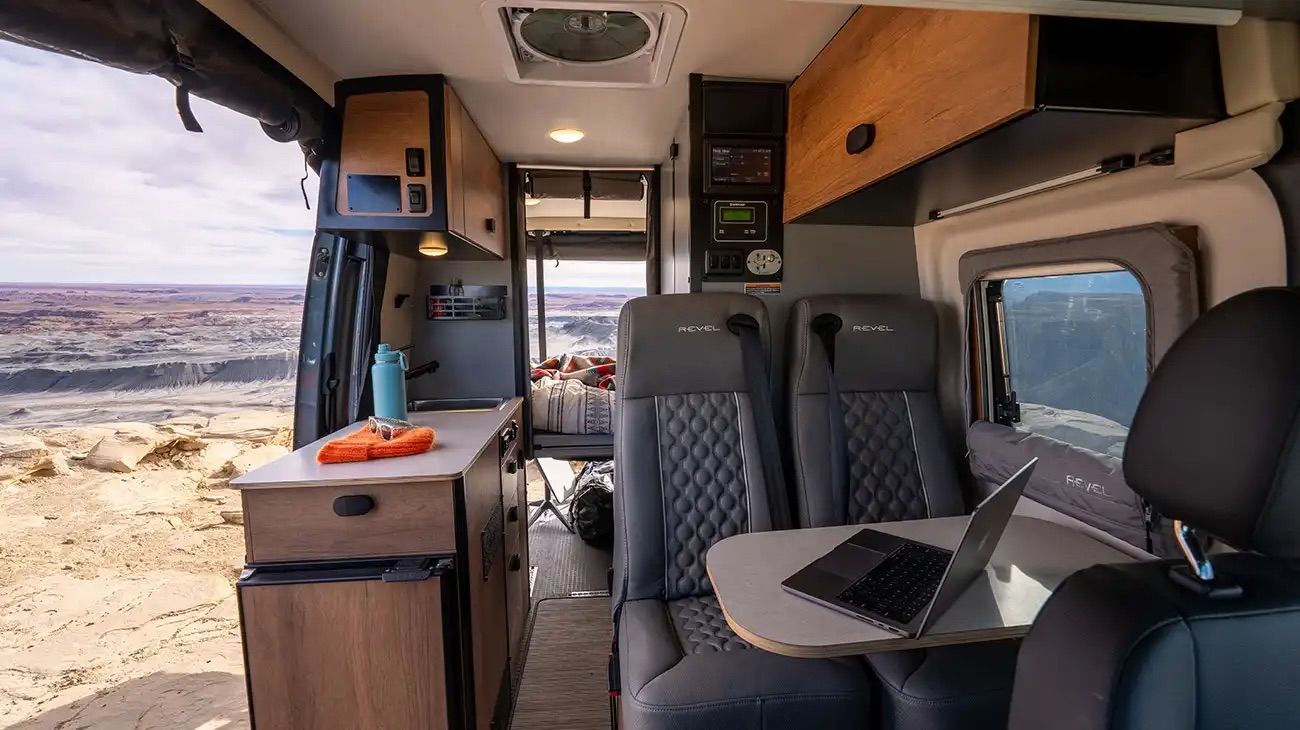 Interior view of the Winnebago Revel