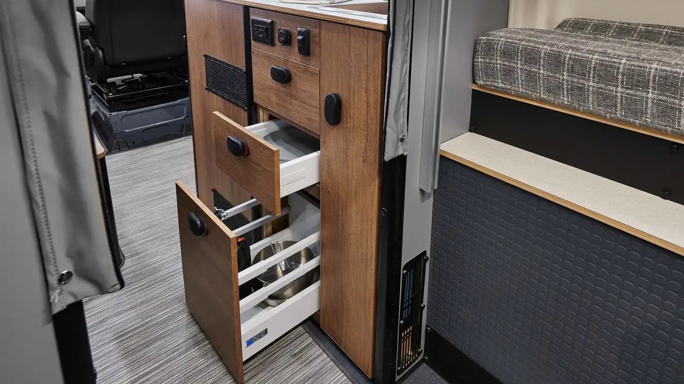 Drawers inside the Revel