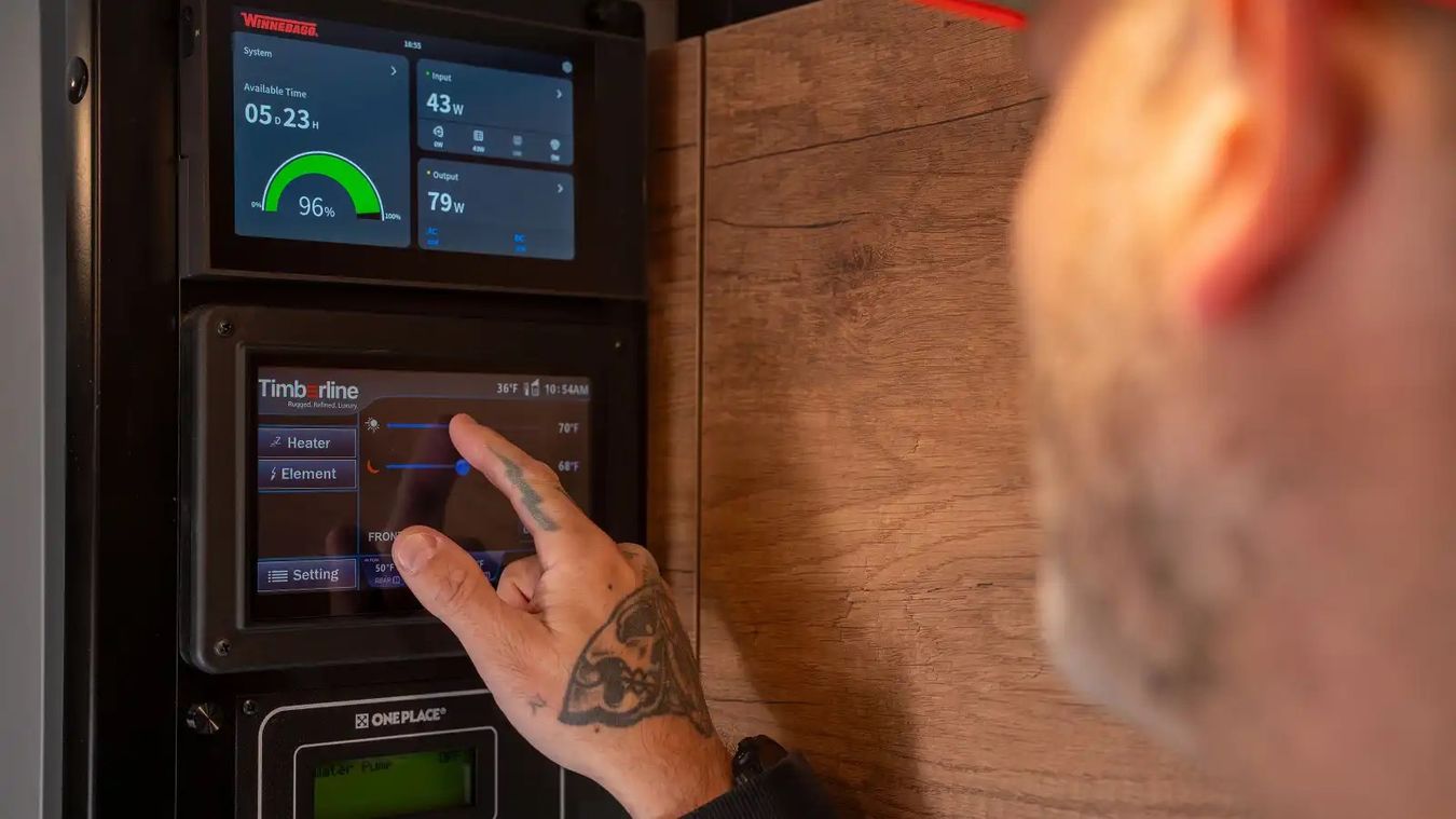 Control panel aboard the Revel