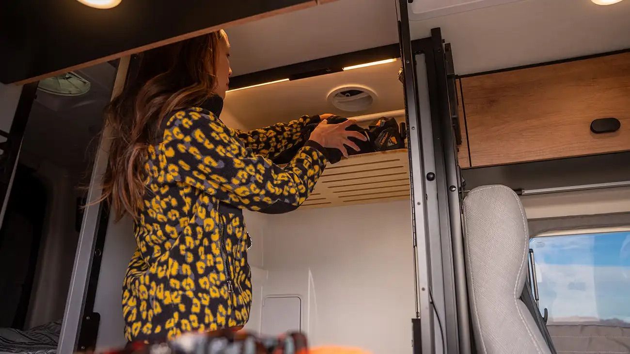 Storage inside the Revel