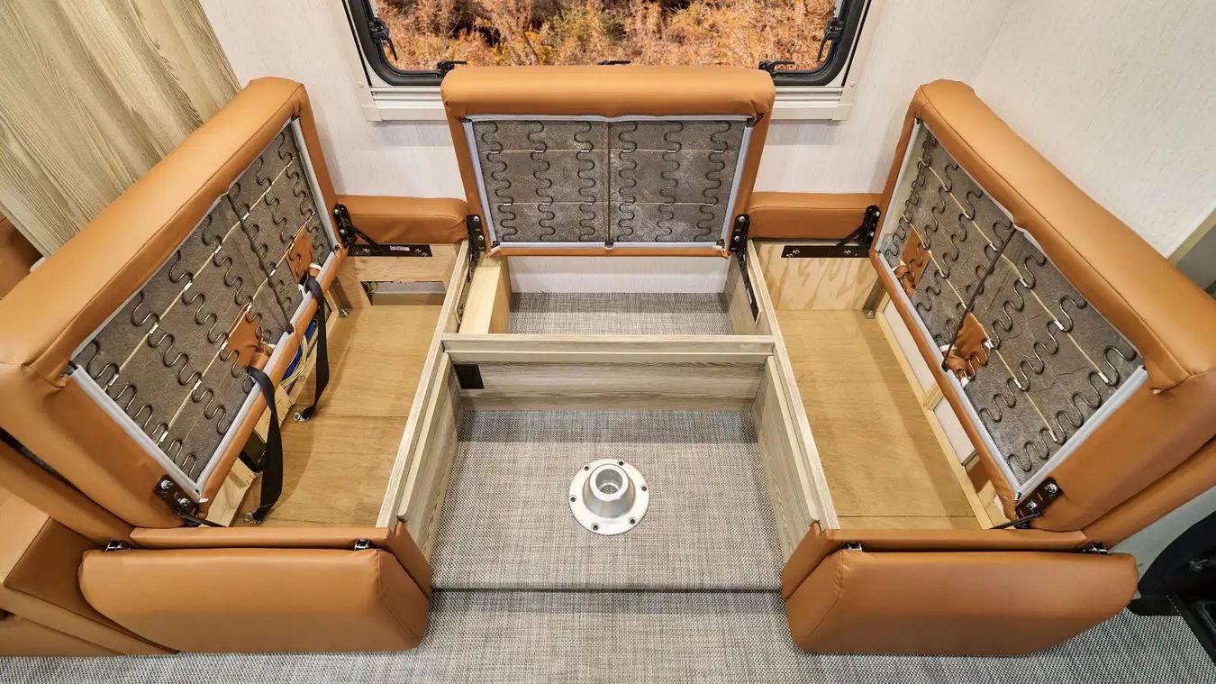 Storage under the dinette