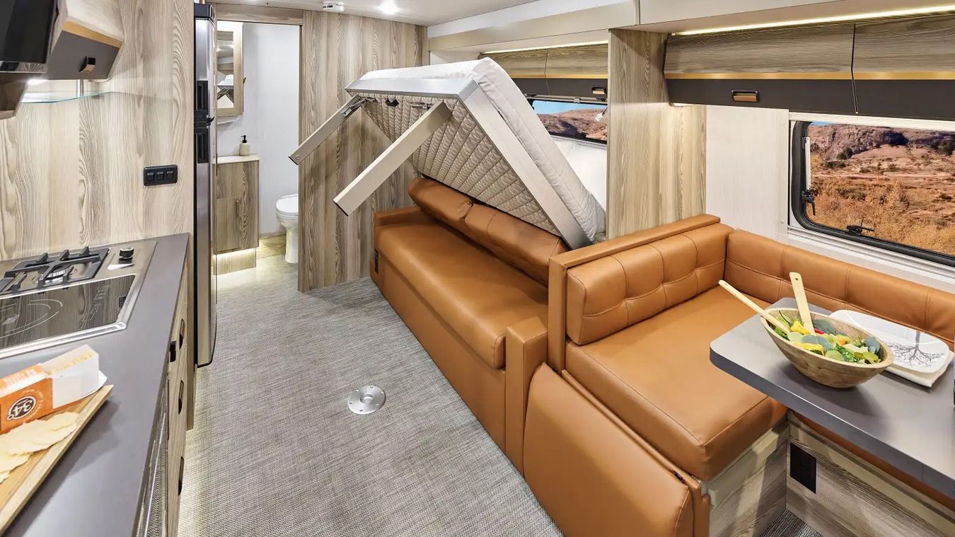 Murphy bed inside the Navion