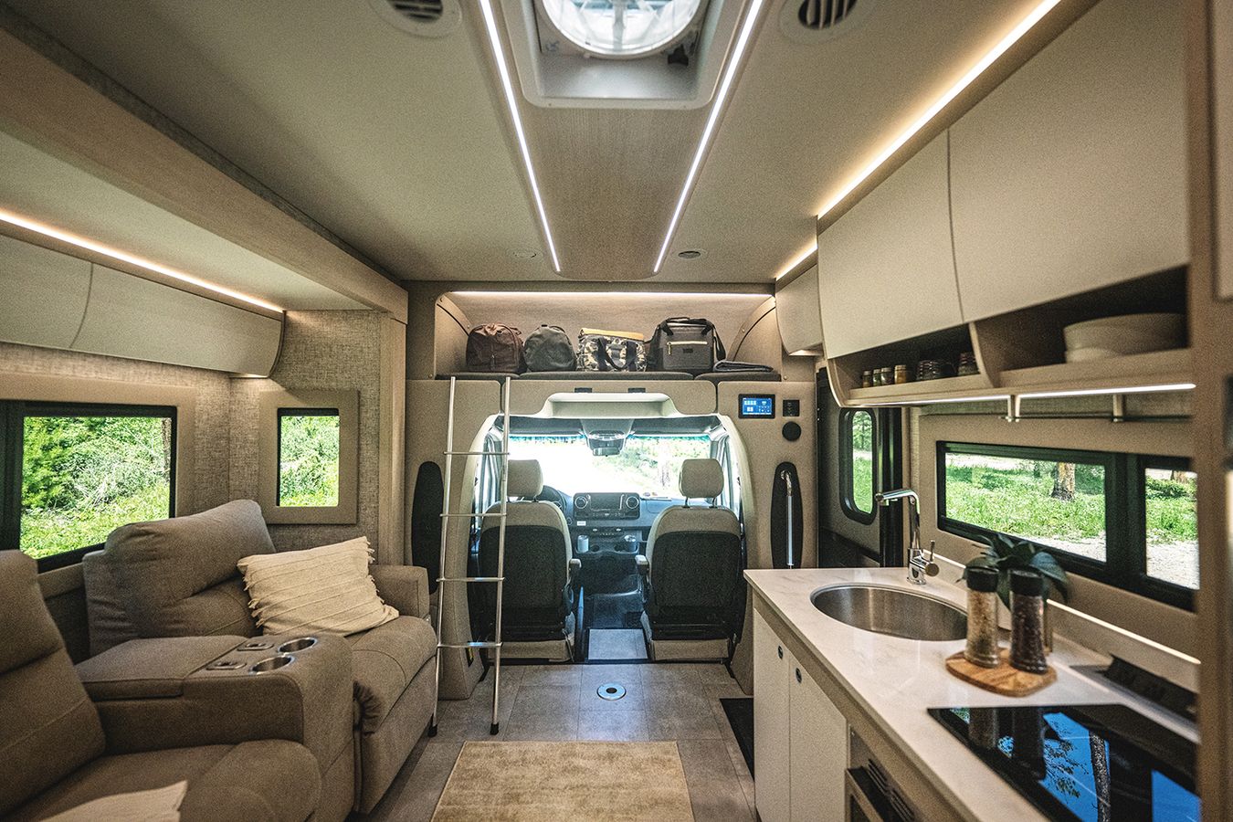 Back to front view inside the Wayfarer