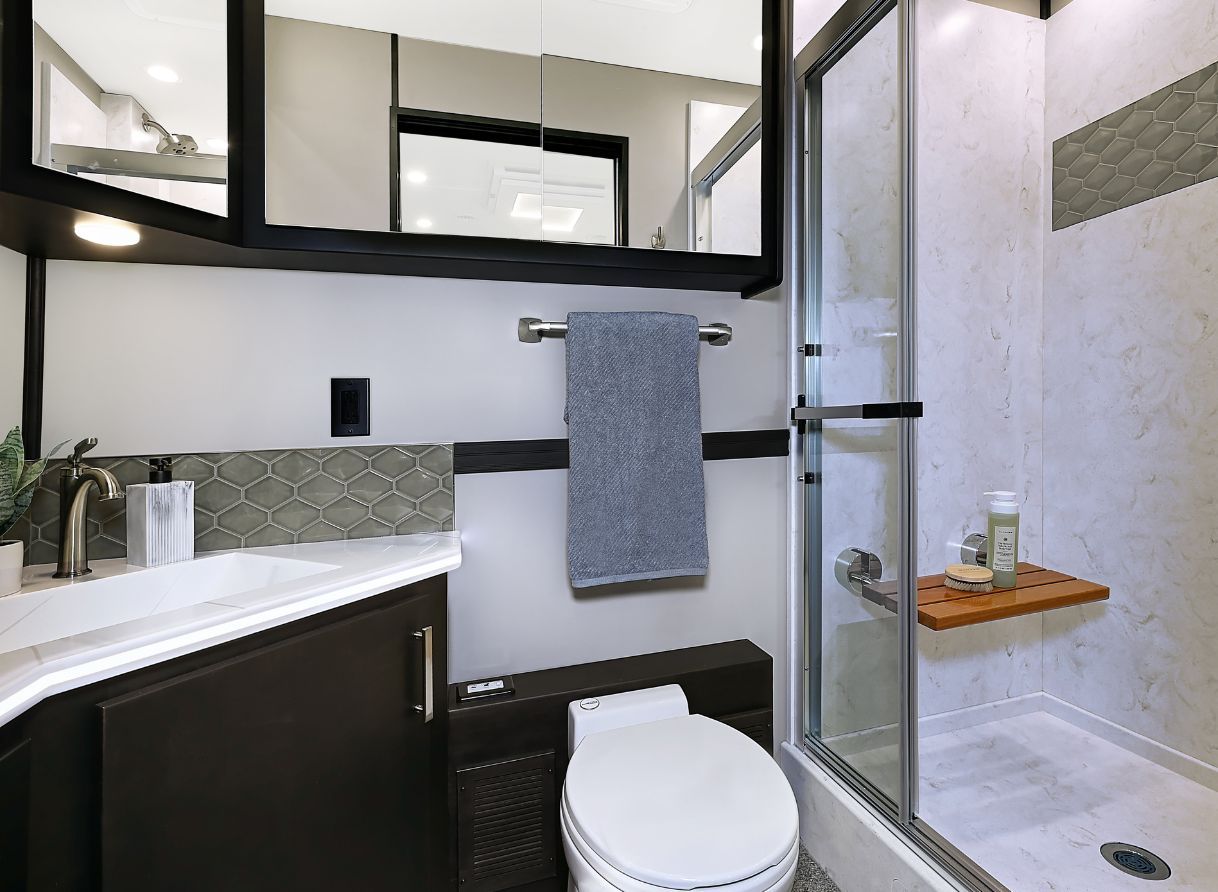 Sink, toilet, and shower in the 2026 Renegade Classic