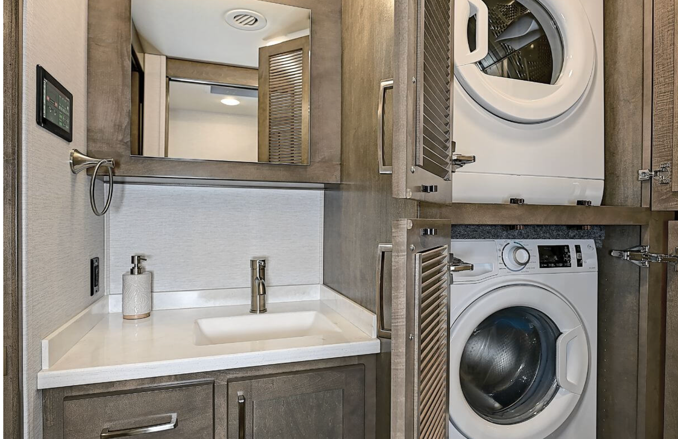 2025 Renegade Valencia washer, dryer, and sink