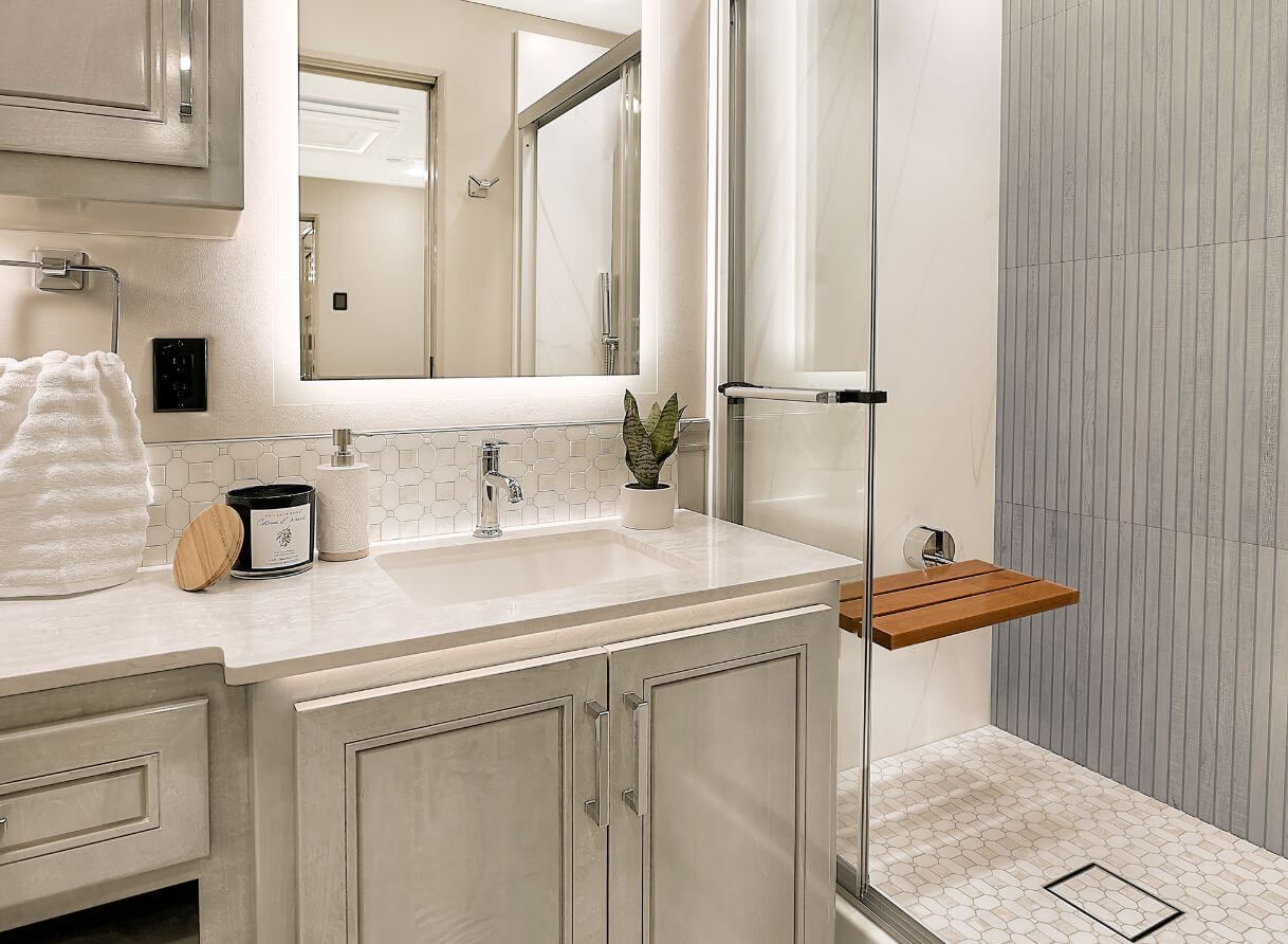 Sink and shower in the 2025 Renegade XL