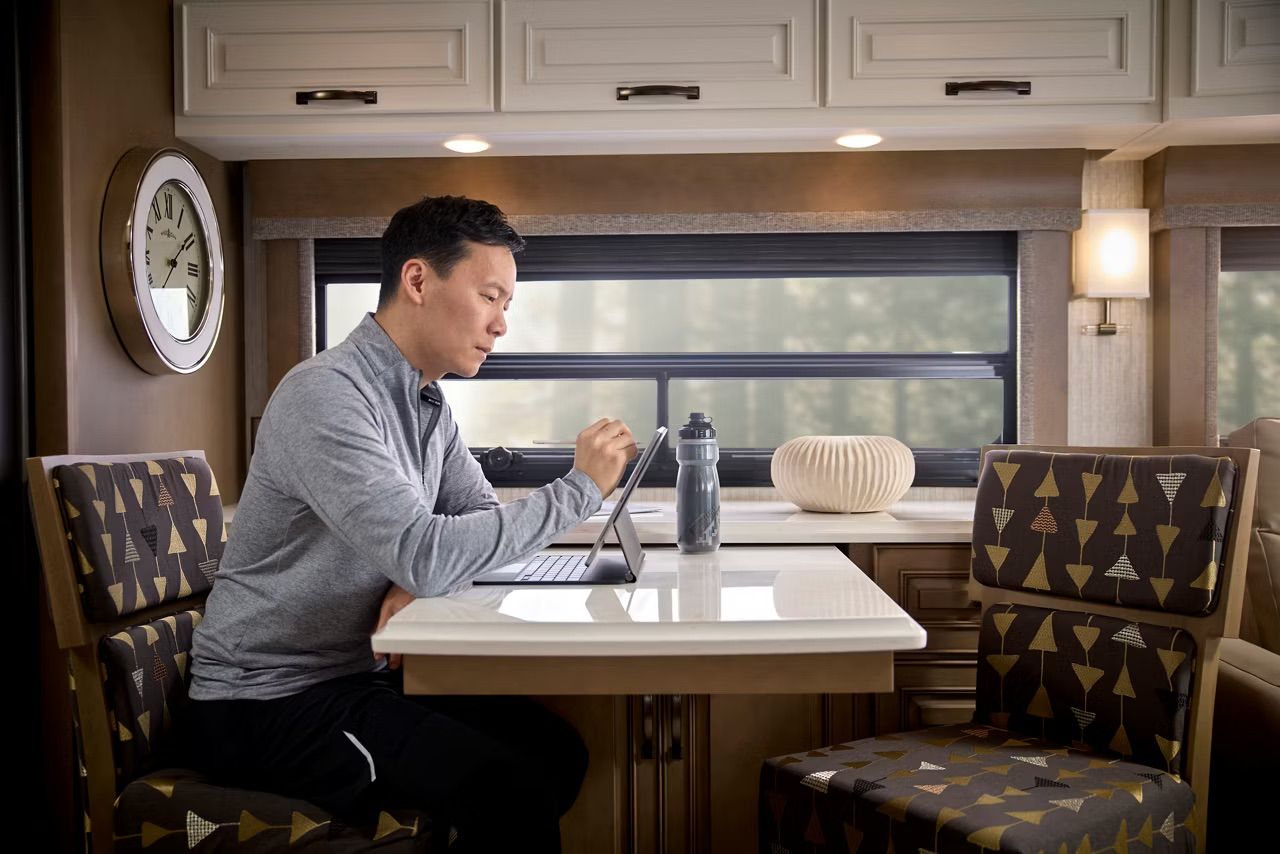 Dinette inside the Dutch Star