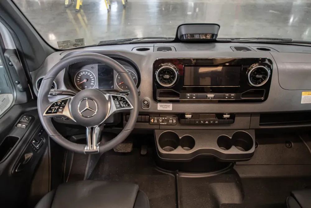 Steering wheel and dashboard in the 2026 Open Trail