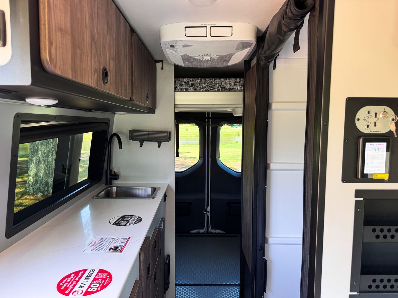 Interior view of the Tiffin GH2&#039;s kitchen