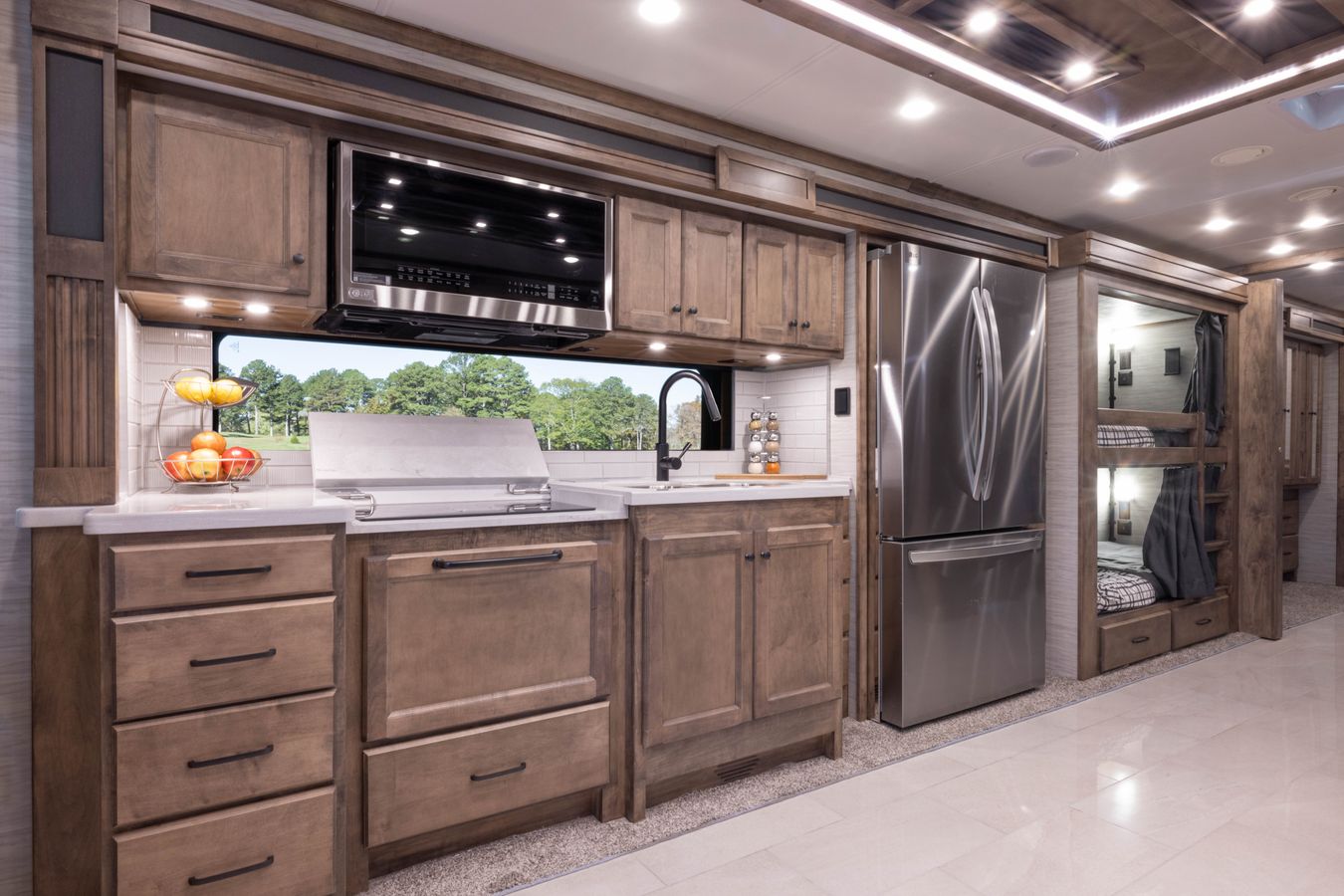 Kitchen in the 2026 Tiffin Allegro RED