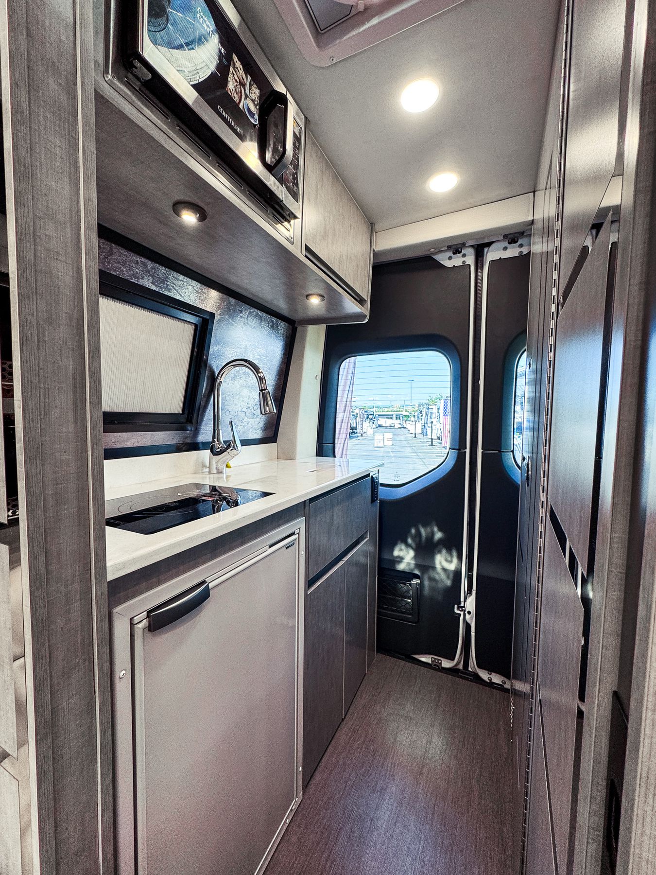 Kitchen inside the Tiffin GT2