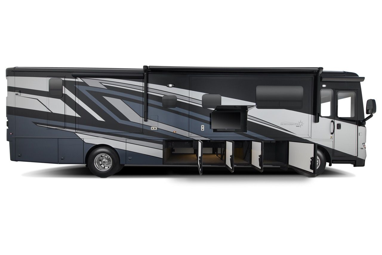 Profile view of the Northern Star with storage opened