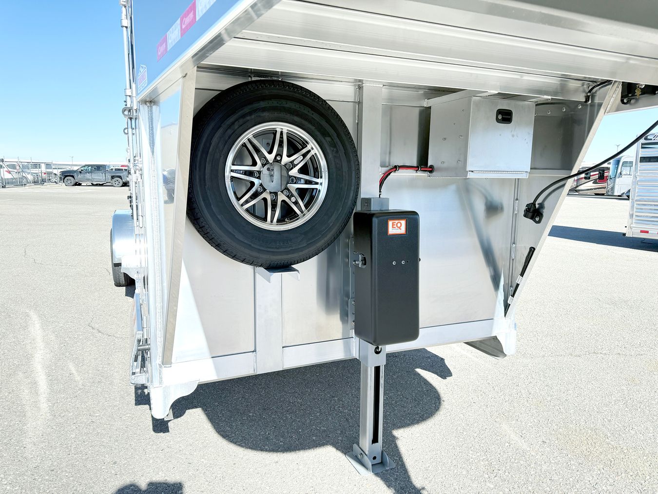 Jack and spare tire on Cimarron Trailer