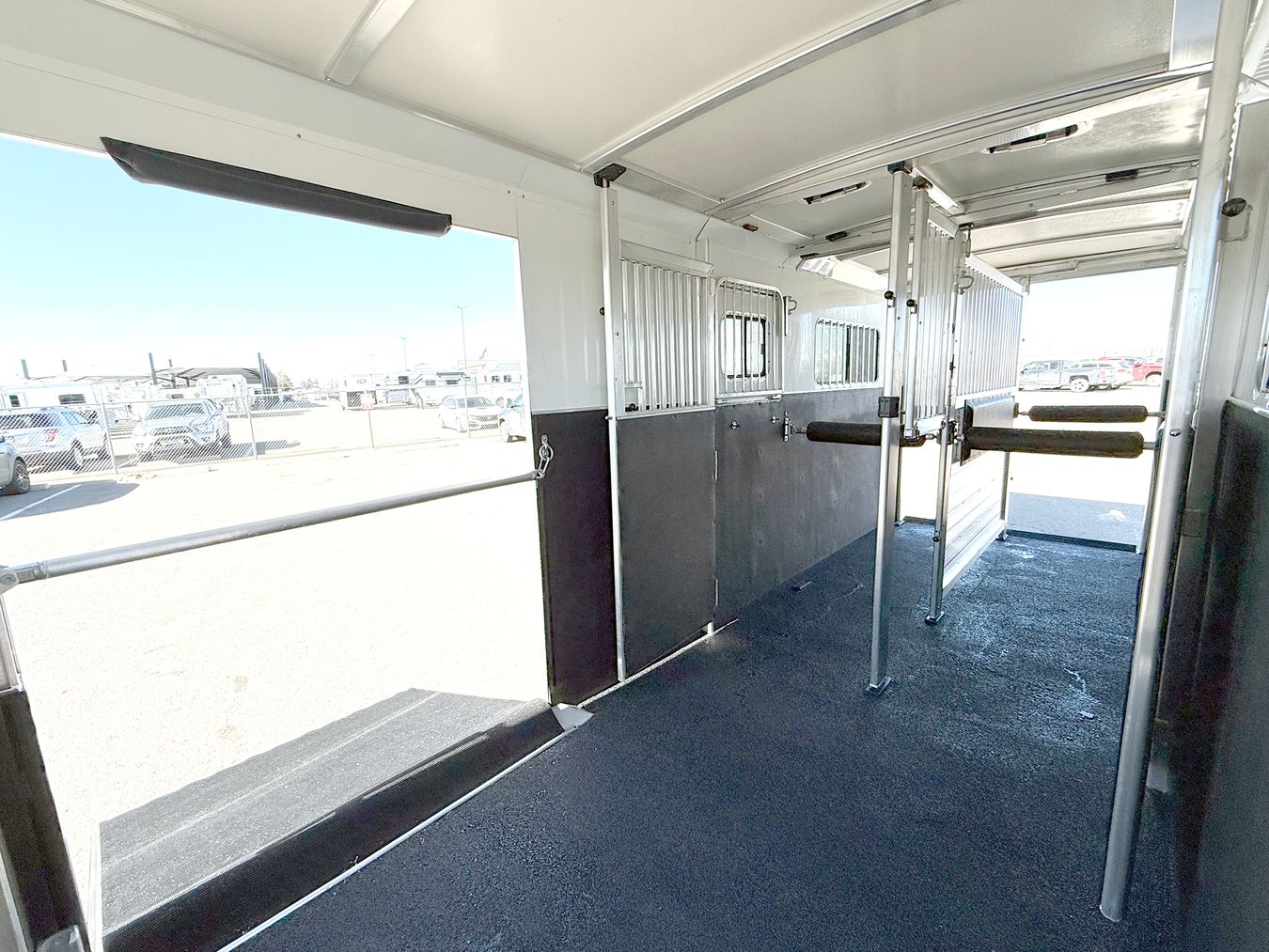 Inside shot of Cimarron 2+1 Horse Trailer