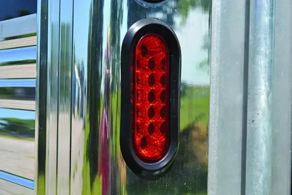 LED tail light on Cimarron Horse Trailer