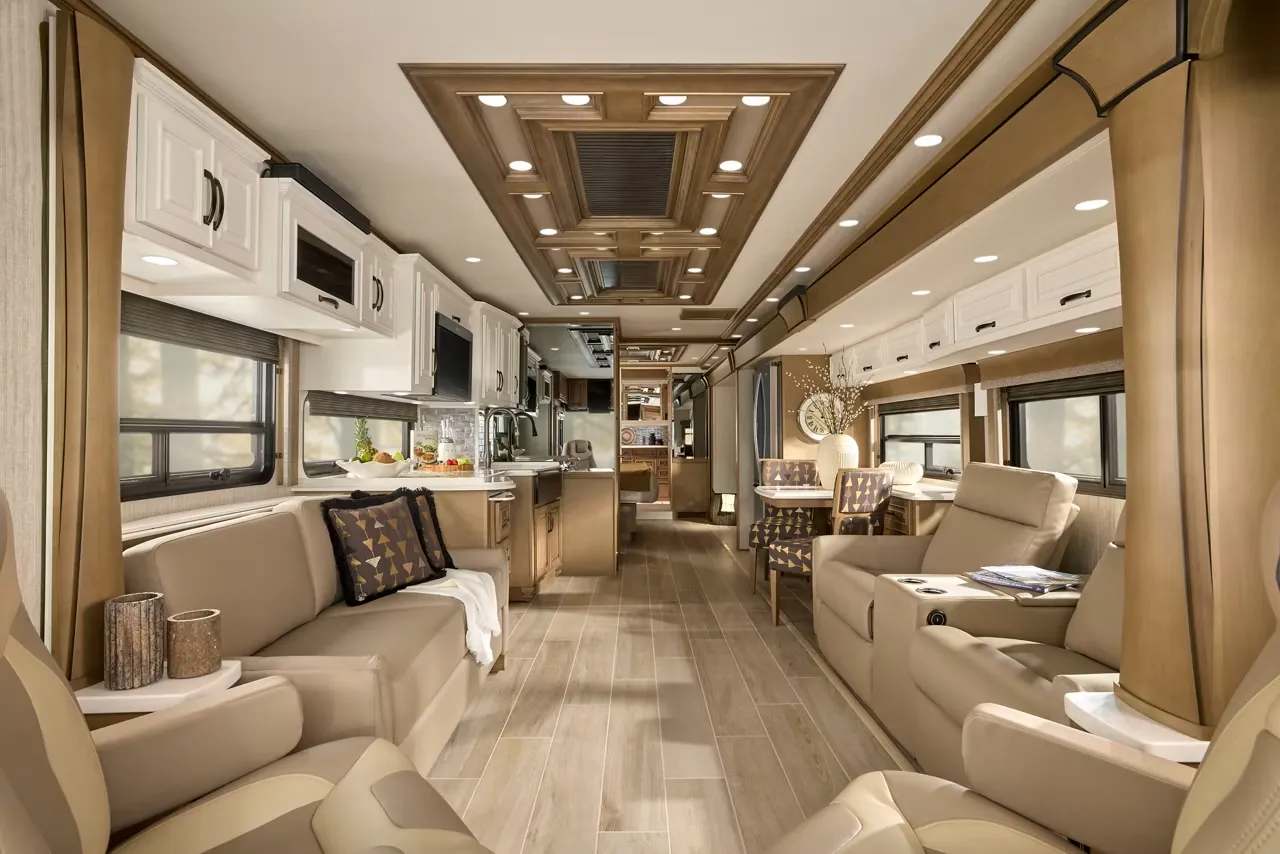 Main living room of a Newmar Dutch Star