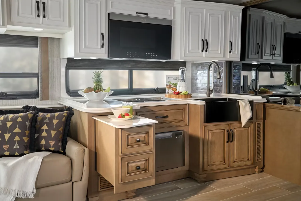 Kitchen in a Newmar Dutch Star