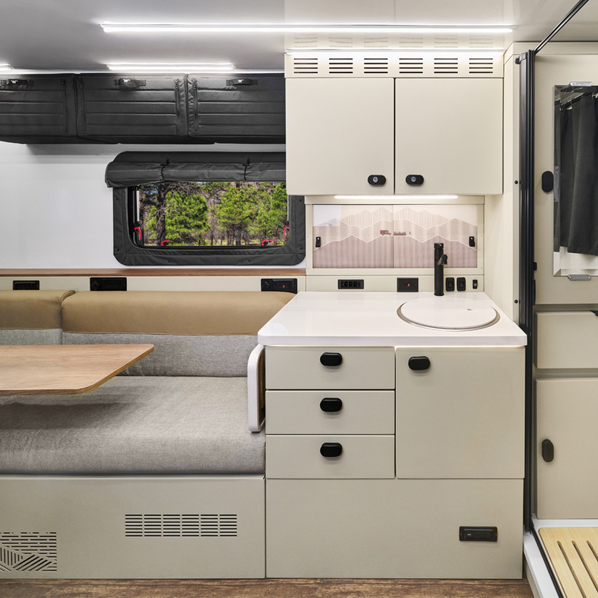Interior of the kitchen in the Arka