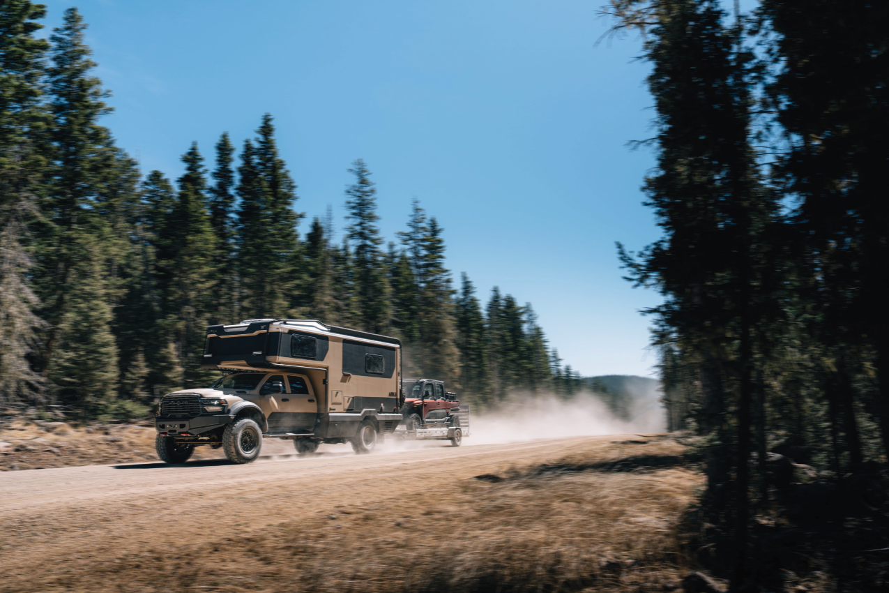 Winnebago Arka hauling 