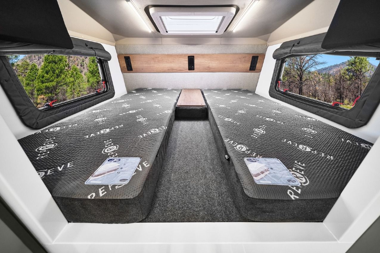 Overcab bunks as twin beds
