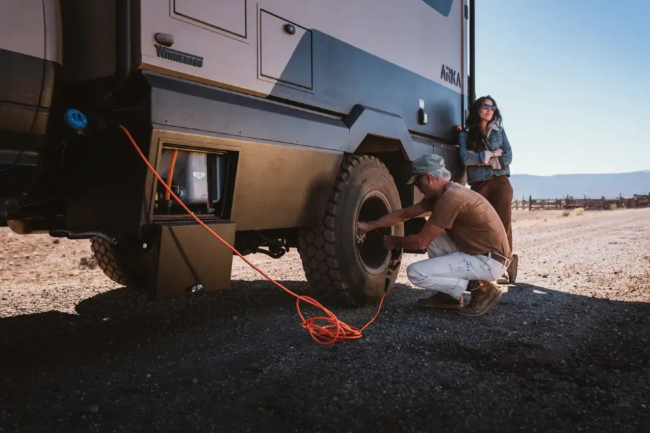 Maintenance on the exterior of the ARKA