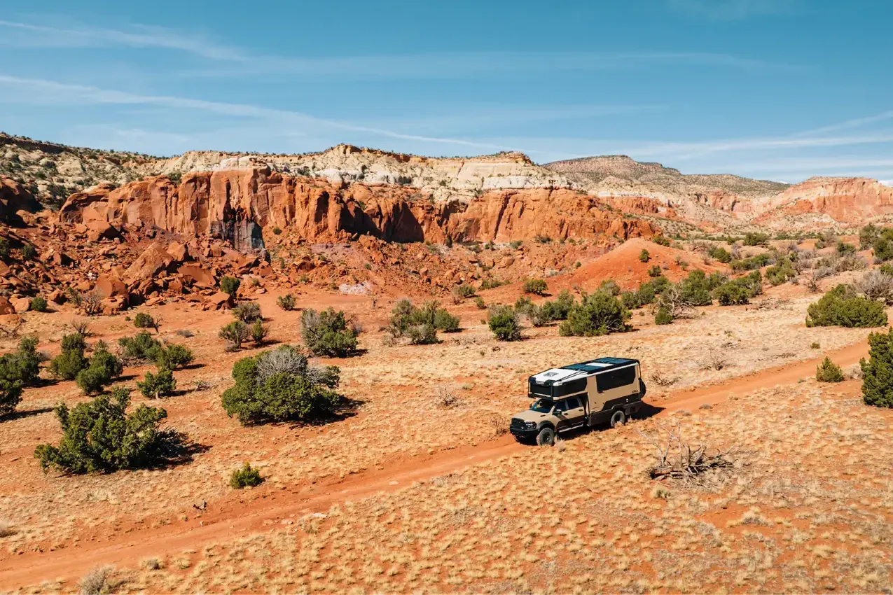 ARKA drives through a desert scene