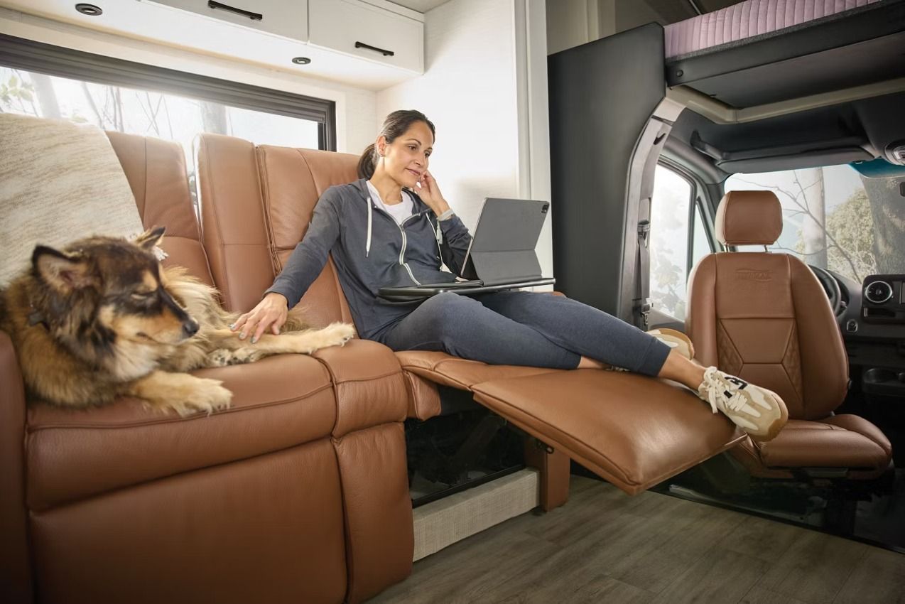Couches inside Freedom Aire