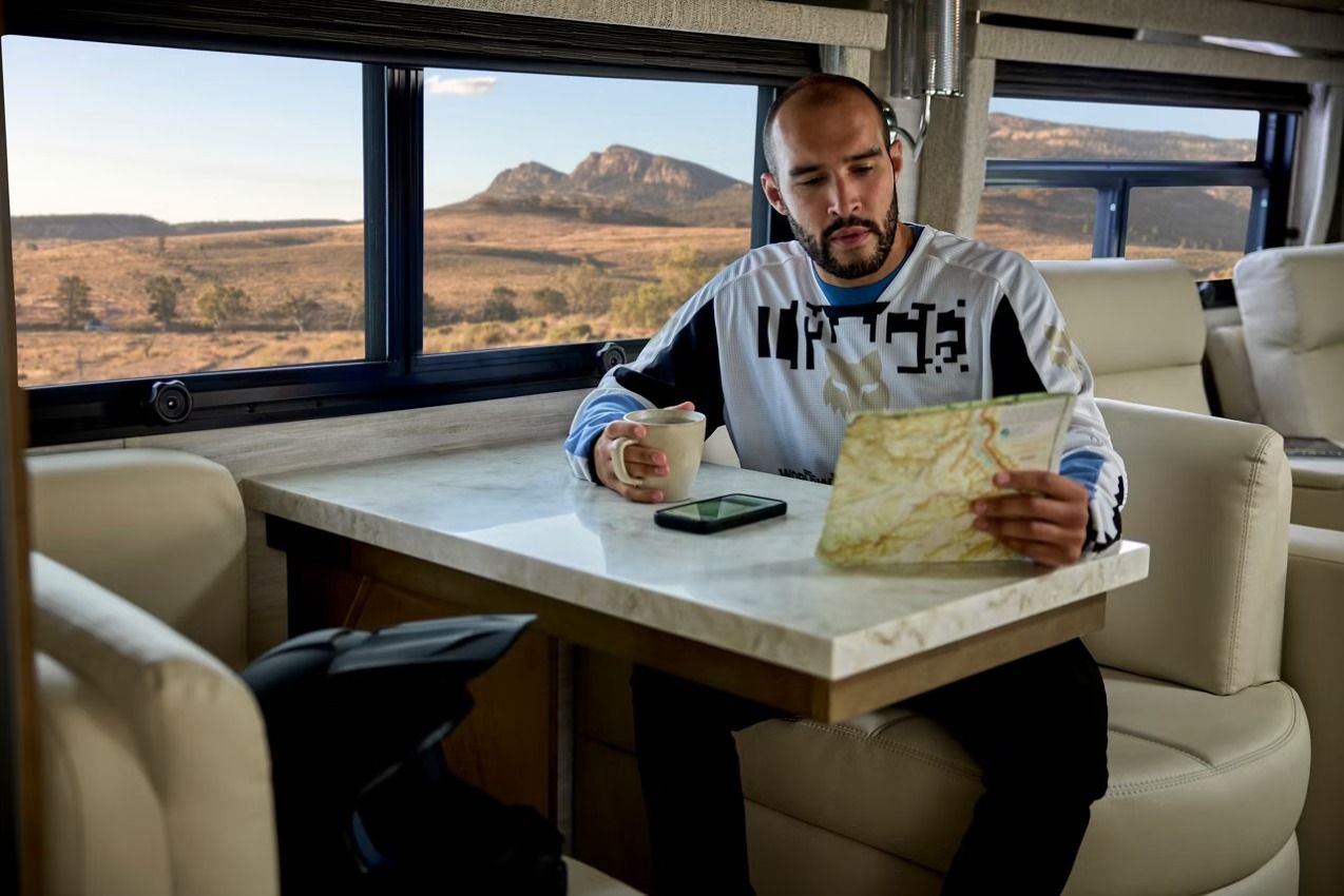 Man in dinette