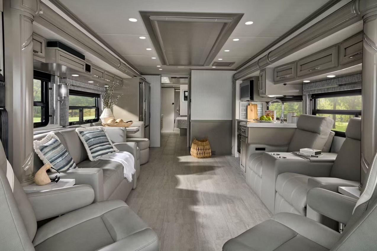 Front to back view inside an RV