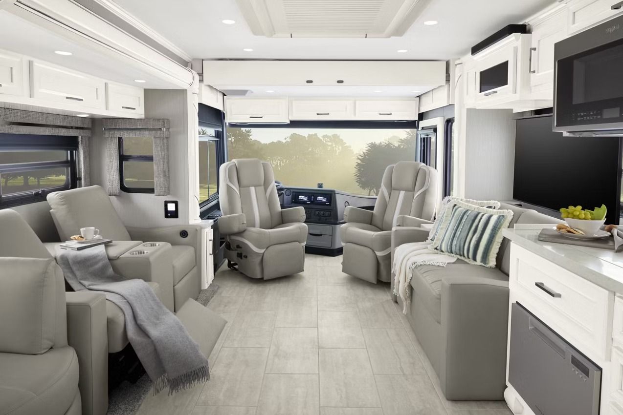 Back to front view inside an RV