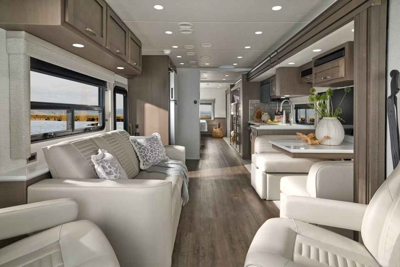 2027 Newmar Bay Star living area from front to back