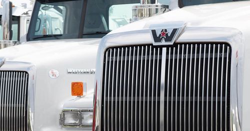 Grill of a Western Star truck